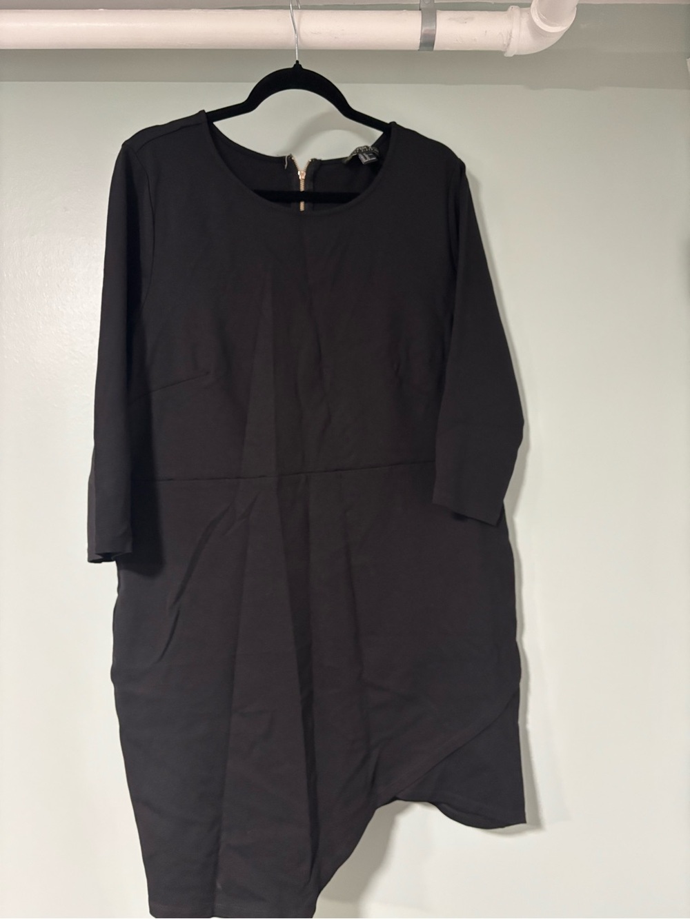 Forever 21 Black Asymmetrical Sheath Dress